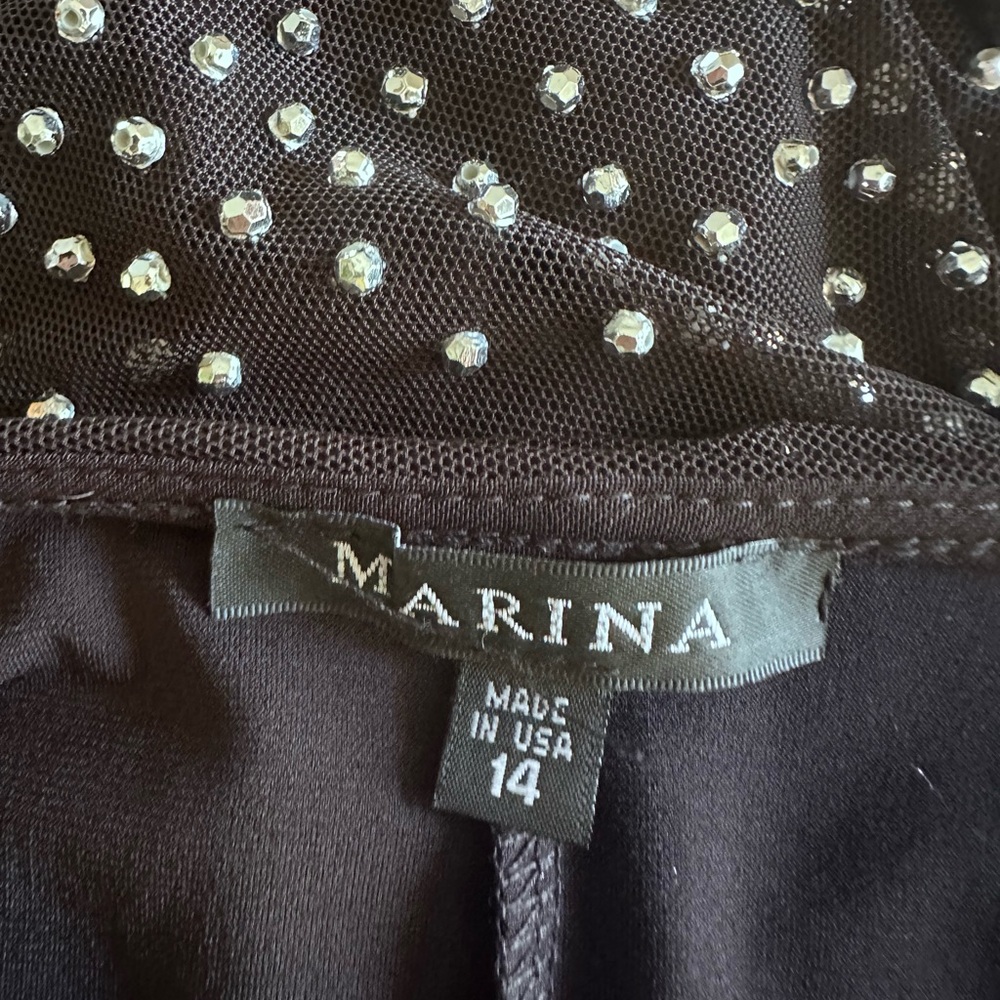 MARINA Black Dress with Sparkling Accents / 14 - Picture 11 of 12